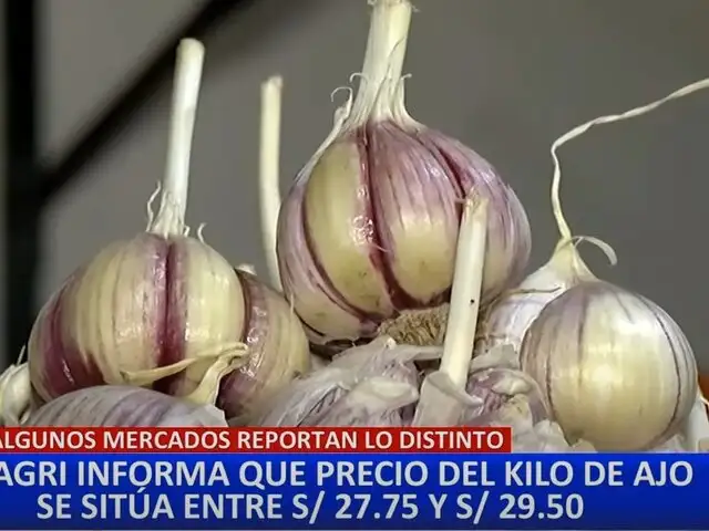 Precio de ajo sigue en alza: el kilo llega a los 50 soles