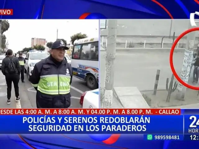 Callao: Policías y serenos redoblarán seguridad en paraderos