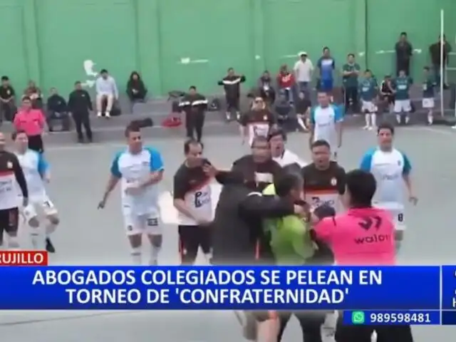 Trujillo: Abogados colegiados se agarran a golpes durante campeonato de "confraternidad"