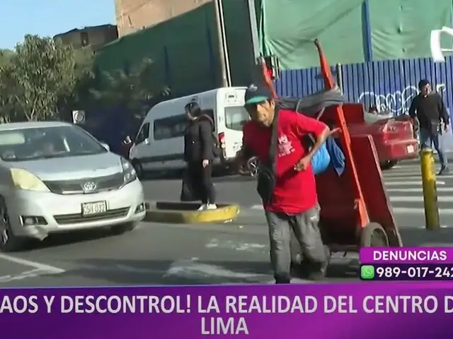 Descontrol total en el Centro de Lima: conductores ignoran semáforos y peatones arriesgan su vida