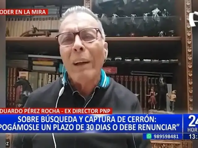 Eduardo Perez Rocha sobre búsqueda y captura de Vladimir Cerrón: "El ministro del interior nos viene indicando lo mismo"