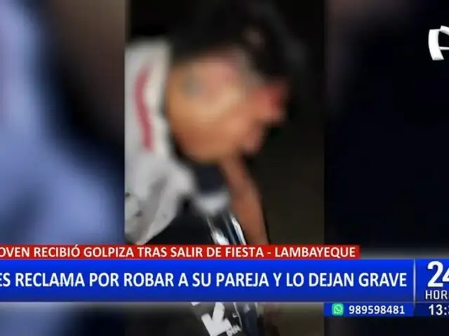 Brutal agresión en Lambayeque: Joven termina grave tras ser golpeado por tres sujetos en fiesta