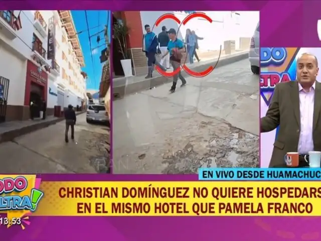 ¡Increíble! Christian Domínguez no se hospedaría en el mismo hotel que Pamela Franco