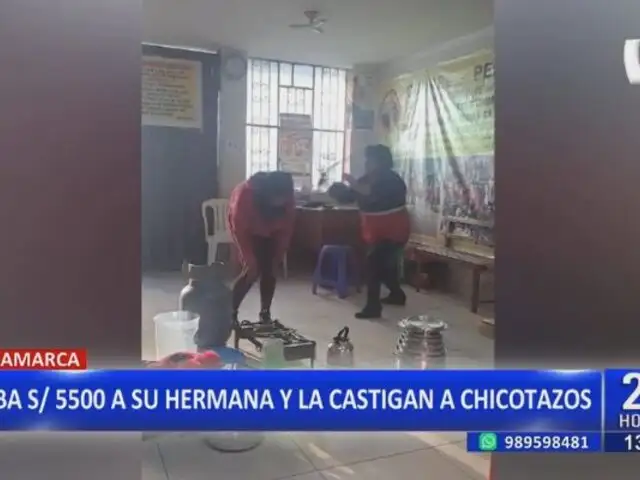 ¡A chicotazos!: Castigan a joven por robar más de 5 mil soles a su hermana en Cajamarca