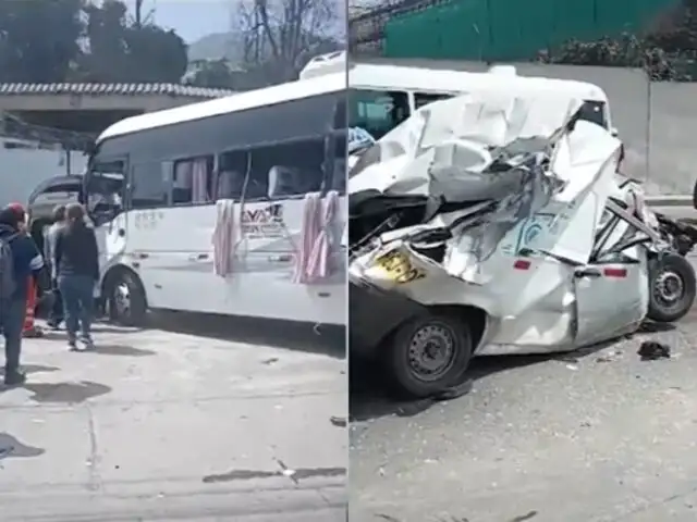 Múltiple choque en La Molina: bus impacta contra 4 vehículos y deja 10 heridos