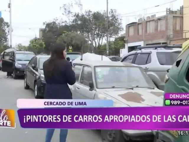 Cercado de Lima: Pintores de carros se adueñan de pistas y veredas