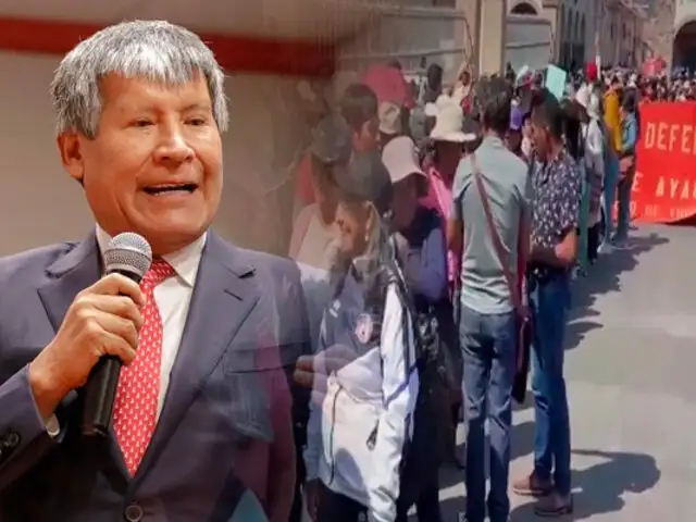 Ayacucho: Pobladores de Yanama protestan contra Wilfredo Oscorima por obras inconclusas