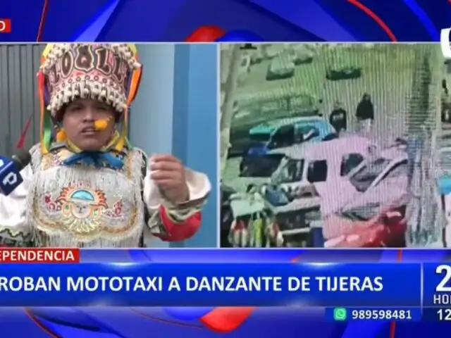 Independencia: Delincuentes roban mototaxi a joven danzante de tijeras