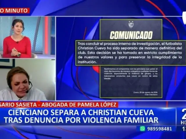 Rosario Sasieta se entera EN VIVO que Cienciano separó a Christian Cueva: "El señor Ludeña ha reflexionado"