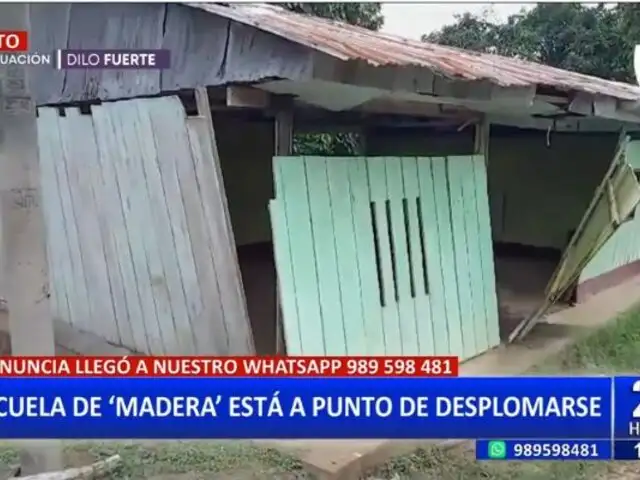 Colegio de madera en Loreto a punto de desplomarse: Alumnos no pueden iniciar sus clases