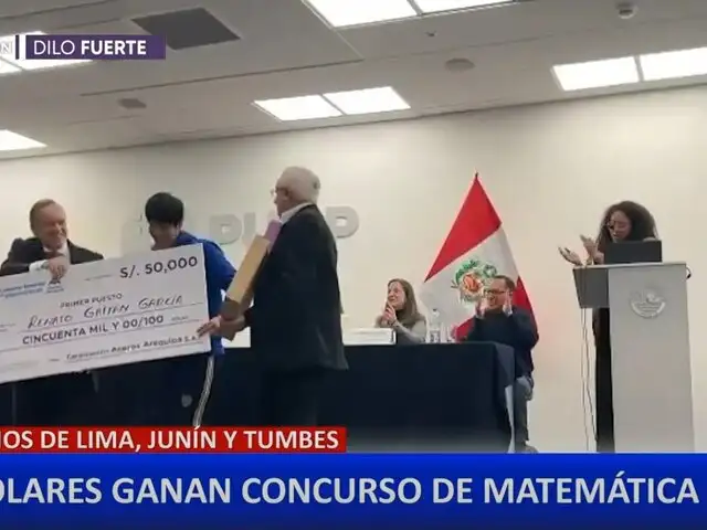 Escolares de Lima, Junín y Tumbes ganan concurso nacional de matemáticas