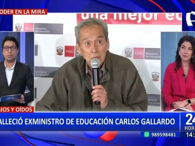 Carlos Gallardo: Falleció exministro de educación a los 84 años