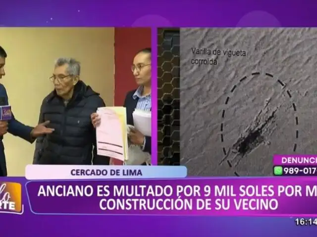 Cercado de Lima: Anciano es multado por casi 10 mil soles por mala construcción de su inquilino