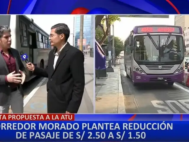 Corredor Morado planea reducir pasaje en tres rutas de transporte ¿Cuáles son?