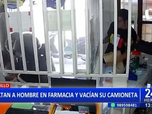 Trujillo: Delincuentes asaltan a hombre en farmacia y vacían su camioneta