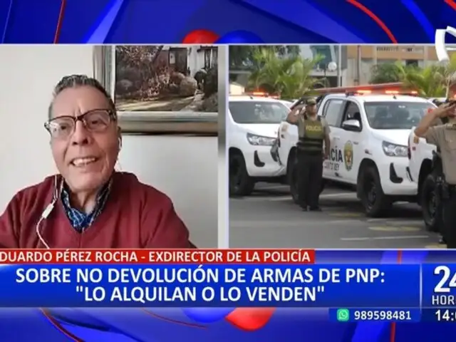 Eduardo Pérez Rocha sobre policías en retiro que no devuelven armas: "Lo alquilan o lo venden"