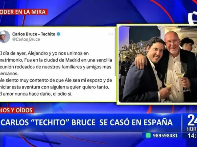 Carlos Bruce: alcalde de Surco se casó con su pareja en España