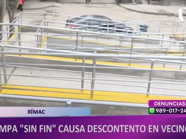 Vecinos del Rímac critican construcción de rampa: “Es complicado subir y bajar”