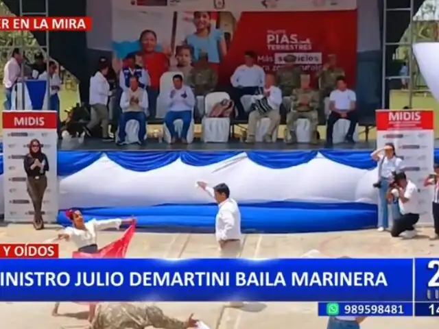 El baile de Julio Demartini: Titular del Midis se movió al ritmo de marinera