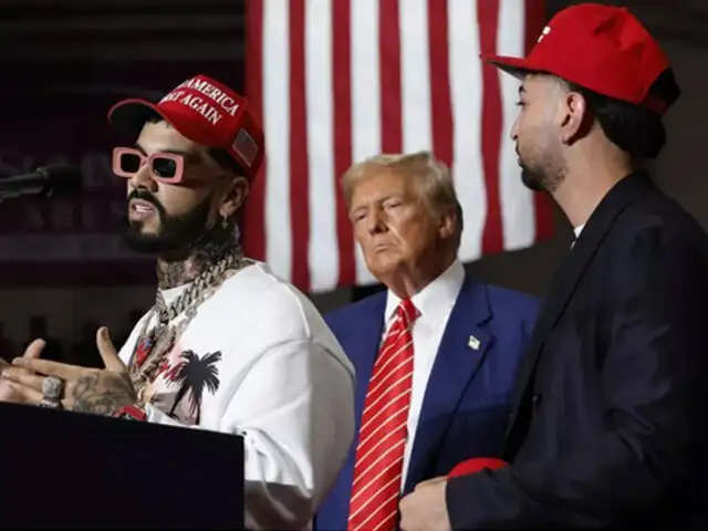 Anuel AA y Justin Quiles apoyan candidatura de Donald Trump en un mitin