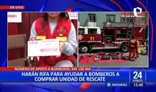 Rímac: bomberos harán rifa para comprar unidad de rescate