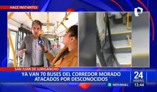 ¡El colmo! Más de 70 buses del corredor morado atacados por desconocidos