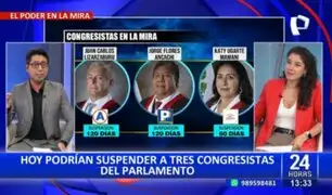 Día clave en el Congreso: Pleno podría suspender hoy a tres congresistas