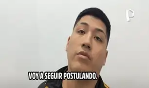 ¡Insólito! Delincuente detenido quiere ser policía: "Voy a seguir postulando"