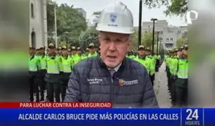 Carlos Bruce tras despliegue de policías en Surco: “Necesitamos agentes armados”