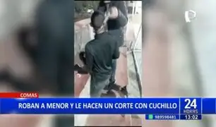 Comas: roban a menor y le hacen un corte con cuchillo