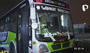 Delincuentes disparan contra bus de transporte público en Ancón y mecánico resulta herido