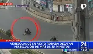 Persecución de película en El Agustino: Detienen a pareja de extranjeros con moto robada