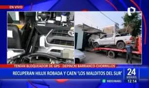 Chorillos: Desarticulan banda criminal "Los Malditos del Sur" dedicada al robo de automóviles