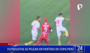 Violencia en el fútbol: jugadores se pelean en medio de un partido de Copa Perú en Puno