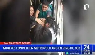 SMP: Mujeres se agarran de los pelos en bus del Metropolitano