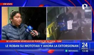 SJM: Mujer es extorsionada por delincuentes que le robaron su mototaxi