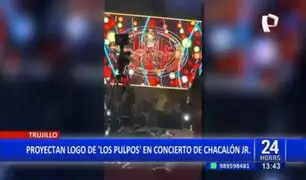 Trujillo: proyectan logo de "Los Pulpos" en concierto de Chacalón Jr.