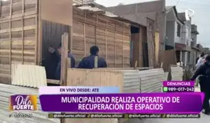 Vecinos de Ate se apoderan de la vía pública, pero Municipalidad realiza operativo