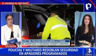 Apagones programados en Ecuador: policías y militares redoblarán la seguridad