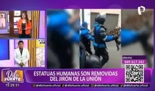 "Estatuas Humanas" son desalojadas del Jirón de la Unión