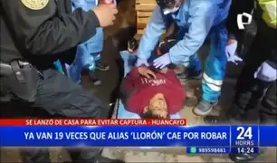 Detienen nuevamente a “Llorón” tras intento de robo en Huancayo