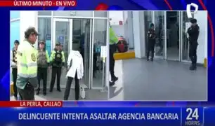 Callao: delincuente intenta robar dentro de una entidad bancaria