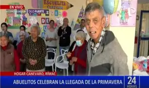 Rímac: abuelitos del Hogar Canevaro celebran la llegada de la primavera bailando