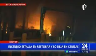 Incendio de grandes proporciones consumió Restobar en Iquitos