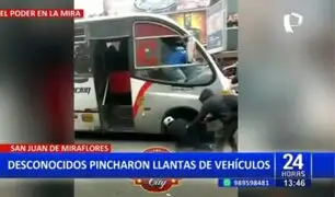 Paro de Transportistas: Desconocidos pinchan llantas de vehículo en SJM