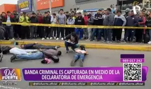 En medio de declaratoria de emergencia: Capturan a banda que iba a asaltar banco