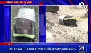 ¡Macabro! Hallan restos humanos dentro de una maleta en Ate