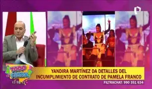 Yandira Martínez da detalles del incumplimiento de contrato de Pamela Franco en Juliaca