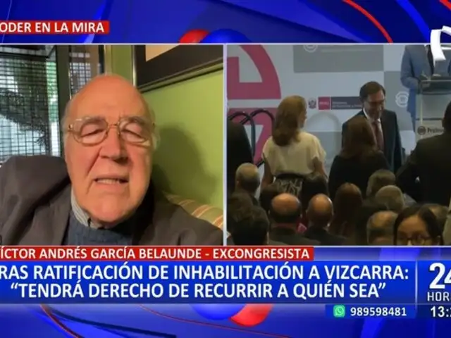 García Belaúnde tras ratificación de inhabilitación a Martín Vizcarra: "Tendrá derecho a recurrir a quien sea"