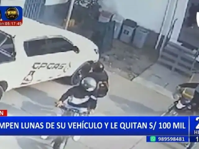 Jaén: Delincuentes asaltan a hombre dentro de camioneta y se llevan 100 mil soles